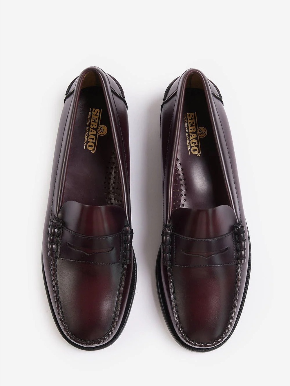 Sebago Classic Dan Leather Penny Loafers Cordovan Burgundy